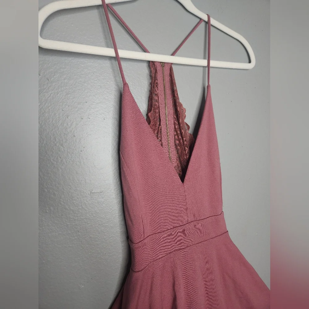 Windsor Blush  lace back skater dress - Picture 3 of 10